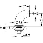 Grohe Standanschluss DN 15 Steckschloss chr