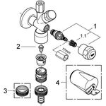 Grohe WAS Kombi-Eckventil 1/2" m Rohrbelüfter chr