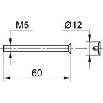 EICHELBERG Linsenkopfschraube für UP-Wannen-/Brausebatterie, chrom