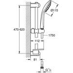 Grohe Brausestangenset EUPHORIA 110 Eco Handbrause 27238000 chr