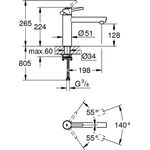 Grohe Einhand-Spültischbatterie CONCETTO 1/2Zoll mi-ho Ala Vor-Fenster-Mont chr