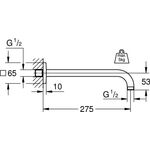 Grohe Brausearm RAINSHOWER Ausldg 275mm chr