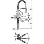 Grohe Einhand-Spültischbatterie EUROCUBE 1/2Zoll Profibrause chr