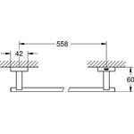 GROHE Badetuchhalter Essentials Cube 600mm chr