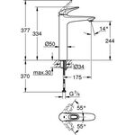 Grohe EH-WTbatt EUROSTYLE 1/2Zoll XL-Size mo wh