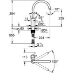 Grohe Einhand-Spültischbatterie CONCETTO 1/2Zoll ho Ala chr