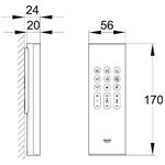 Grohe Fernbedienung SENSIA ARENA m Wandhalter