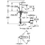 Grohe Einhand-Waschtischbatterie LINEARE 1/2Zoll XS-Size ha graph gebü