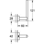 Grohe Reservepapierh. ESSENTIALS CUBE su-st