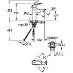 Grohe EH-WTbatt EUROSMART 1/2Zoll M-Size auszb Auslauf chr