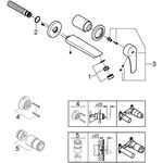 Grohe 2L-WT-Batt EUROSMART Ausldg 171mm chr