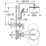 Grohe Duschsystem EUPHORIA SYSTEM 260 m EH-Mischer chr