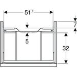 Geberit Waschtischunterschrank iCon 600x247x476mm weiß matt/Griff weiß matt