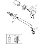 Grohe 2-Loch-Waschtischbatterie ESSENCE Ausldg 230mm ha graph gebü