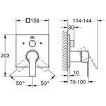 Grohe Einhandbatterie ALLURE m 3-Wege-Umstellung ha graph