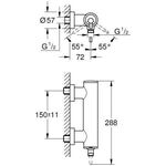 GROHE Einhand-Brausebatterie Atrio supersteel