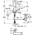 GROHE EH-WT-Batterie Allure Brilliant L-Size chrom