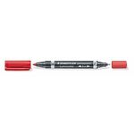 STAEDTLER Permanentmarker Lumocolor duo 348-2 0,6mm/1,5mm rot