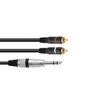 OMNITRONIC Adapterkabel Klinke Stereo/2xCinch 1,5m