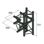 ALUTRUSS TRILOCK S-PAC-44 4-Weg-Stück \/ links