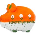 Sparschwein ''Tapetenwechesl'' - Kleinschwein von KCG - Höhe ca. 9 cm, 1 Stück