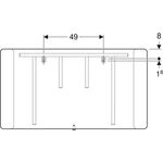 Geberit Lichtspiegelelement it 1200x650x35mm, LED 24 V DC 24 W