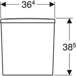 Geberit Keramik-Spülkasten RENOVA Wasseranschluss seitlich weiß