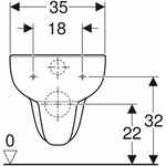 Geberit Wand-Tiefspül-WC SMYLE Square Rimfree weiß