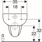 Geberit Wand-Tiefspül-WC SMYLE mit Spülrand weiß