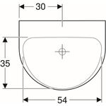Geberit Waschtisch RENOVA o Hahnloch ohne Überlauf 600x480mm weiß