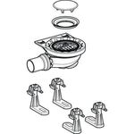 Geberit Duschwannenablauf f Setaplano Sperrwasserhöhe 50mm 4 Füße