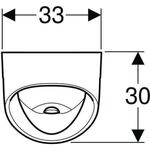 Geberit Urinal RENOVA trigonal Zul v hint Ab nach hinten weiß