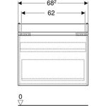Geberit WT-Unterschrank RENOVA PLAN m 1 Schubl. 750x606x446mm La we hgl