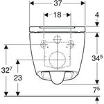 Geberit Wand-Tiefspül-WC ONE m WCSitz we ma Des-abd hgl verchromt