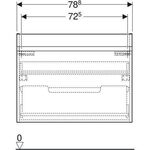 Geberit Unterschrank RENOVA PLAN für MWT, 1 Schublade 788x605x473mm lava
