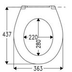 Hamberger WC-Sitz Lago mit Edelstahl-FastFixmutter B0302Y weiß - VPE: 7