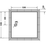 Duravit Quadrat-Duschwanne TEMPANO 1200x1200x45mm weiß