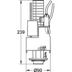 Grohe 2-Mengen-Ablaufventil f Wd-Einb-Spülkästen 6 l/3 l