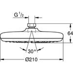 GROHE Kopfbrause Tempesta 210 d= 210mm chr