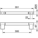 Keuco Haltegriff PLAN 351mm ES
