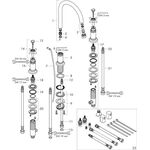 3-L Waschtischarmatur 180 AXOR MONTREUX DN 15 m ZAG 1 1/4Zoll chrom