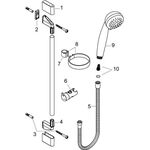 HG Brauseset CROMETTA 85 VARIOJET Brausestange Unica´Crometta 650mm chrom