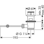 HG Ablaufventil DN 32 brushed nickel