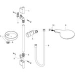 Brauseset RAINDANCE SELECT S 150 3jet Brausestange Unica'S Puro 650mm chrom