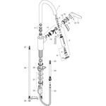 HG Einhebel-Spültischmischer FOCUS 240 mit Ausziehbrause Edelstahl-Optik
