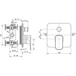 IDS Einhebel-Badearmatur TONIC II UP Bausatz 2 chrom