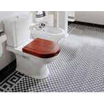 V&B WC-Sitz HOMMAGE Nussbaum gebeizt Scharniere verchr