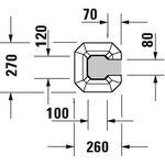 Duravit Standsäule 1930 270x255mm weiß
