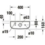 Duravit Spülkasten DARLING NEW 405x160mm, Anschluss unten links weiß WG