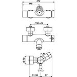 Schell VW-Duscharmatur VITUS VD-C-T/u chrom, Duschanschluss unten
